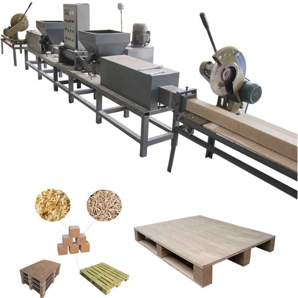 Engineered Presswood Pallet Block Machine With Single Head 5m3/24h