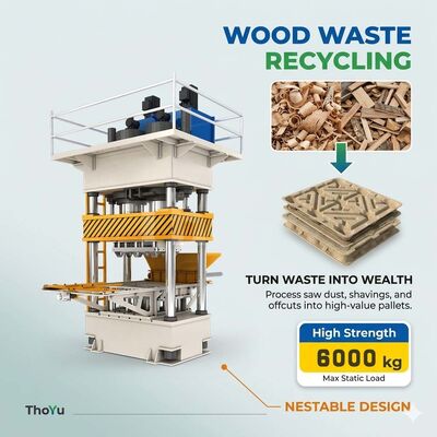 1600ton Automatic Presswood Pallet Making Machine for Wood Waste Recycling