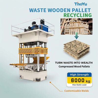 Buy 1600ton Hydraulic Press Molded Wood Pallet Making Machine With Automatic Production online manufacture