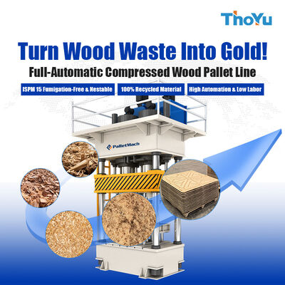 Buy 1250 ton Single Mould Sawdust Preessed Wood Pallet Machine online manufacture