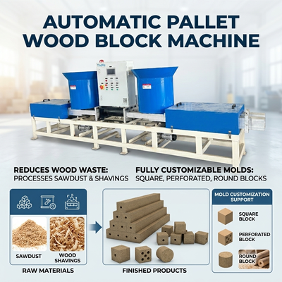 Buy Pressed Wooden Pallet Foot Pier Blocks Making Machine online manufacture