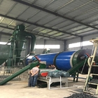 Three Channels Rotary Drum Dryer With Cyclone Dust Collector